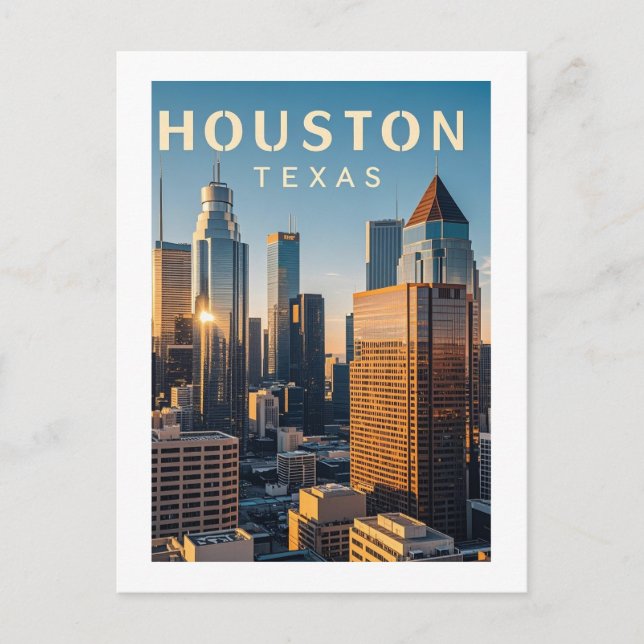 Houston Texas Postcard Postkarte (Vorderseite)
