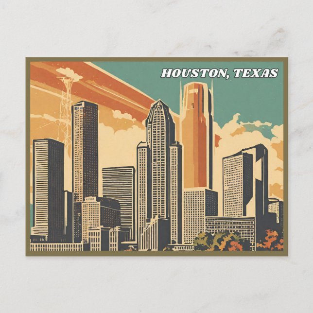 Houston, Texas Postkarte (Vorderseite)