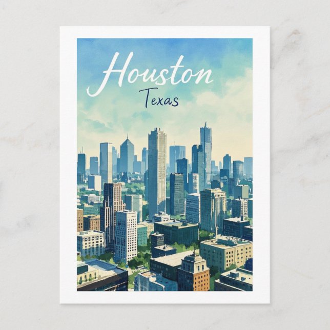 Houston Texas Postkarte (Vorderseite)