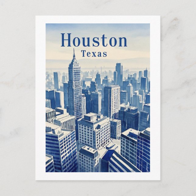 Houston Texas Postkarte (Vorderseite)