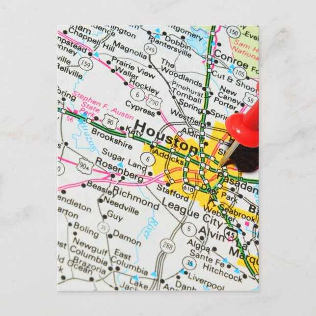 Houston, Texas Postkarte (Vorderseite)