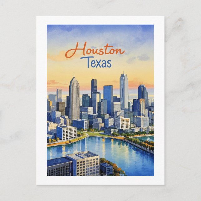 Houston Texas Postkarte (Vorderseite)