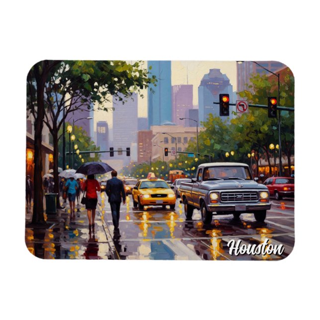Houston Texas Reise Magnet (Horizontal)