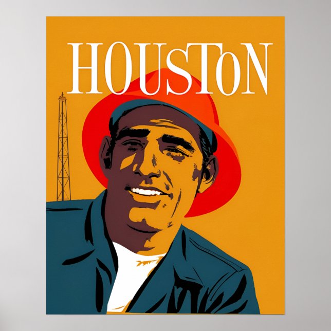 Houston, Texas Reiseplakat Poster (Vorne)