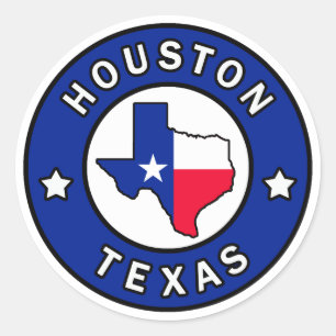 Houston Texas Runder Aufkleber