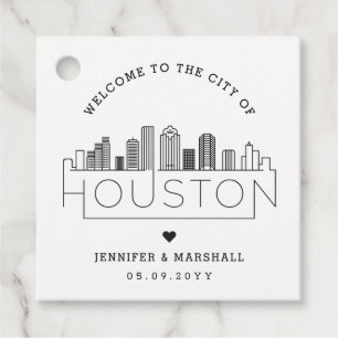 Houston, Texas Skyline Begrüßung Geschenkanhänger