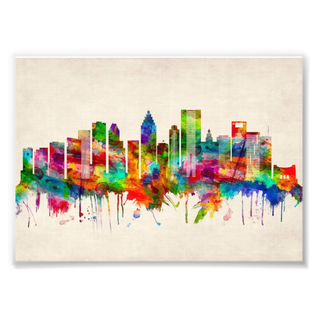 Houston Texas Skyline Fotodruck (Vorne)