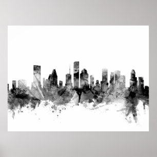 Houston Texas Skyline Poster
