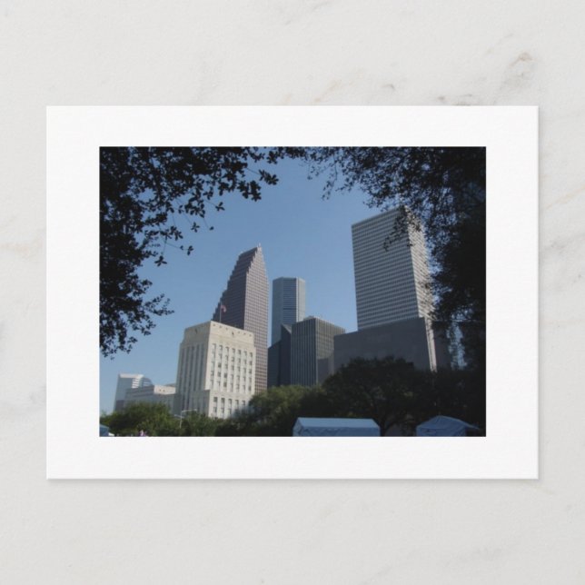 Houston Texas Skyline Postkarte (Vorderseite)
