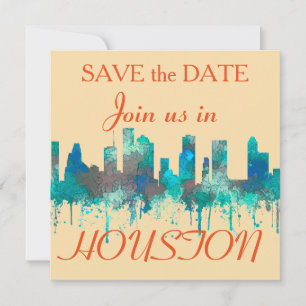 Houston, Texas Skyline - SG Jungle Save The Date