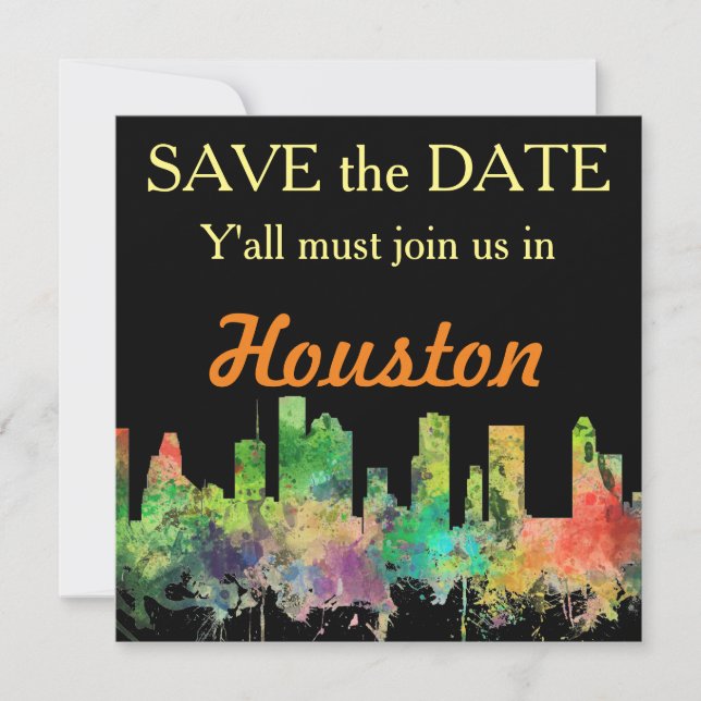 HOUSTON TEXAS SKYLINE SP - SAVE THE DATE (Vorderseite)