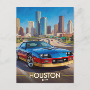 Houston Texas Stadtstraßenperformance 1989 Postkarte