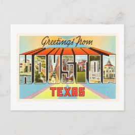Houston Texas TX Old Vintage Travel Souvenir Postkarte