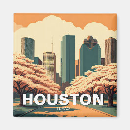 Houston Texas Vintag Magnet