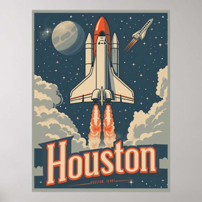 Houston, Texas Vintag Poster (Vorne)