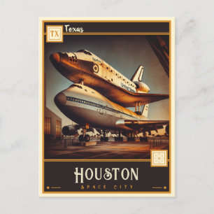 Houston, Texas Vintage Postkarte