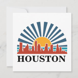 Houston Texas Vintage-Sonnenuntergang Retro-Reisez