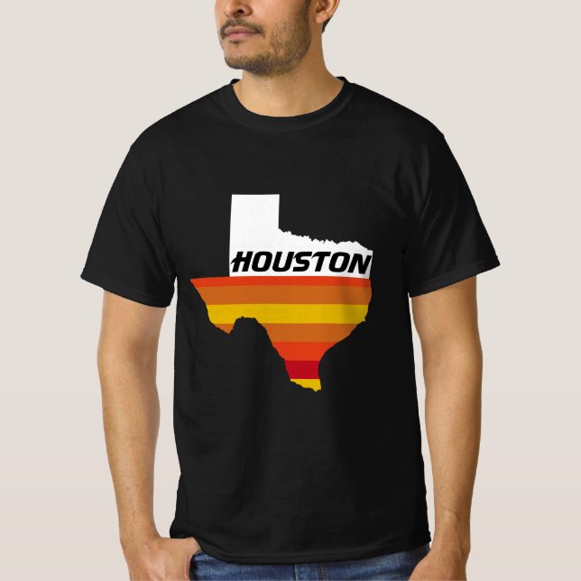 Houston Throwback Retro Astros Baseball Geschenk T T-Shirt (Vorderseite)