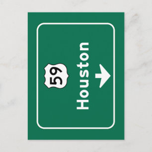 Houston, TX Road Sign Postkarte