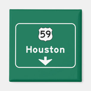 Houston, TX Verkehrsschild Magnet