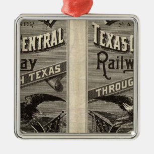 Houston und Texas Central Railas durch Texas 2 Silbernes Ornament