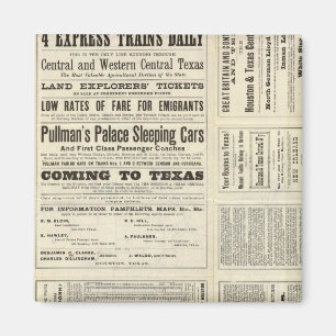 Houston und Texas Central Railway durch Texas Magnet