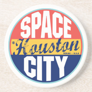 Houston Vintage Label Sandstein Untersetzer
