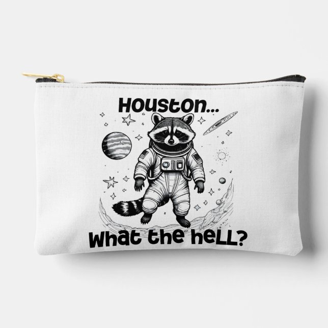 Houston.. Was zum Teufel? Adorable Raccoon-Magnet Zubehörtasche (Vorderseite)