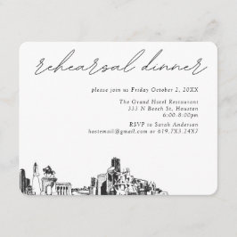 Houston Wedding Elegante Probe Dinner Begleitkarte