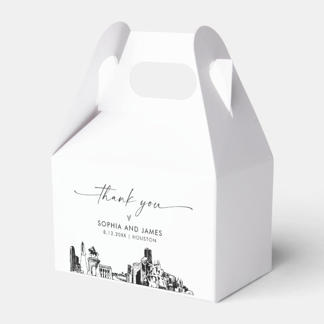 Houston Wedding Personalisiert Favor Box Geschenkschachtel (Vorderseite)