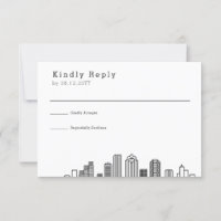 Houston Wedding | Stilisierte Skyline-UAWG