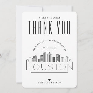 Houston Wedding   Vielen Dank + Foto-Karte Karte