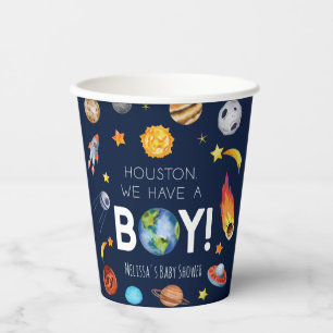 Houston, wir haben eine junge Galaxy Baby-Dusche Pappbecher