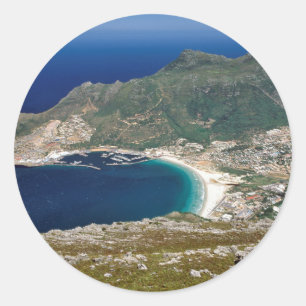 Hout Bay, The Sentinel und Atlantischer Ozean Runder Aufkleber