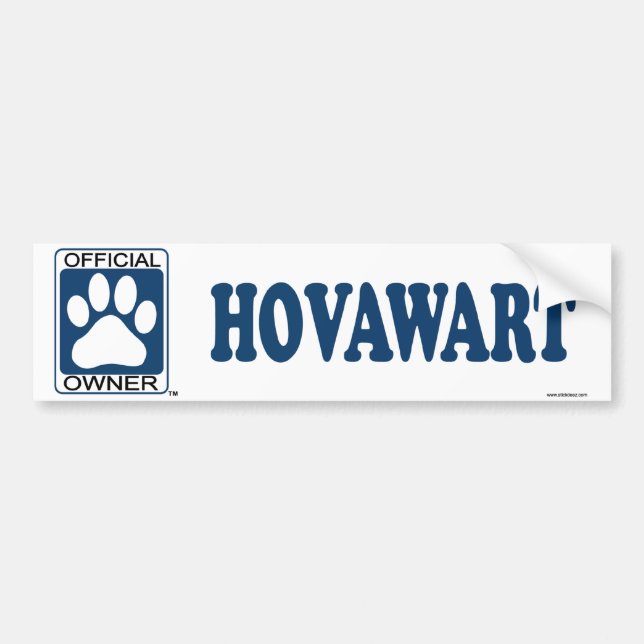 Hovawart Blau Autoaufkleber (Vorne)