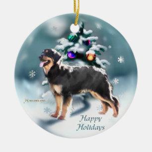 Hovawart Weihnachten Keramikornament