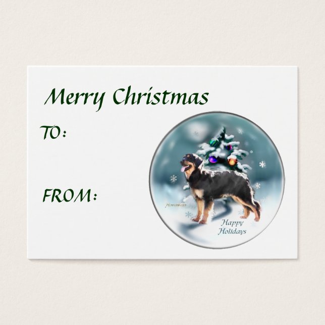 Hovawart Weihnachtsgeschenken (Vorderseite)