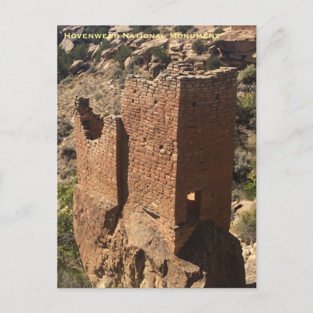 Hovenweep-Nationaldenkmal Postkarte (Vorderseite)