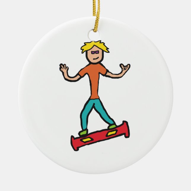 Hoverboard Keramik Ornament (Vorne)