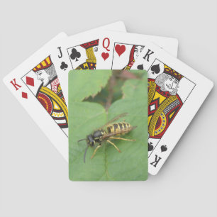 Hoverfly auf den Leaf-Spielkarten Spielkarten