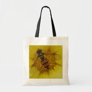 Hoverfly auf einer Marigold Budget Tote Tasche