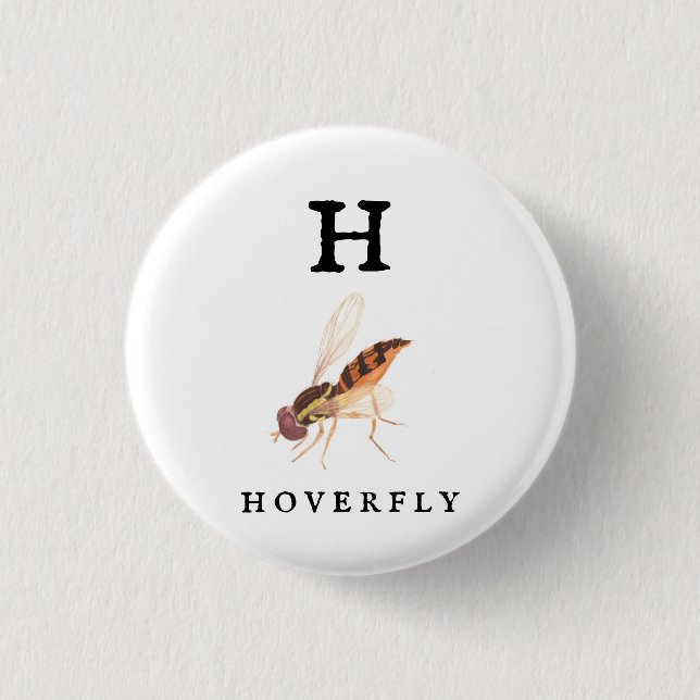 Hoverfly Button (Vorderseite)