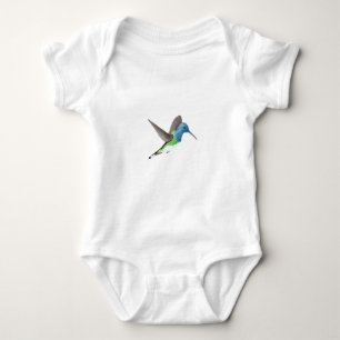Hovering Jacobin Hummingbird - transparent. Baby Strampler