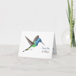 Hovering Jacobin Hummingbird - transparent. Dankeskarte