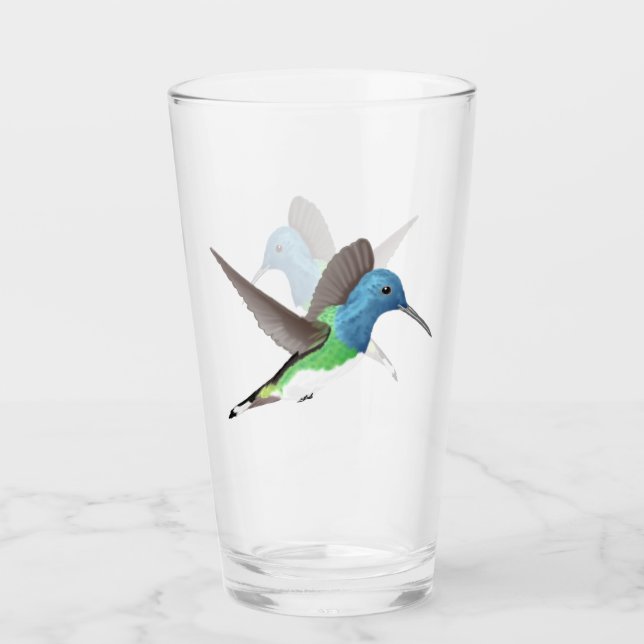 Hovering Jacobin Hummingbird - transparent. Glas (Vorderseite)