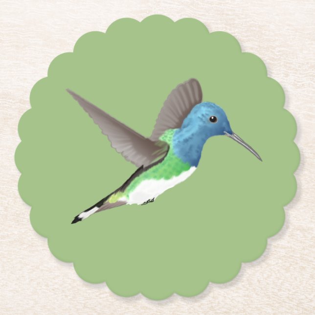 Hovering Jacobin Hummingbird - transparent. Untersetzer (Vorderseite)