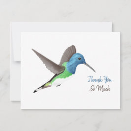 Hovering Jacobin Hummingbird - transparent. Vielen Dankeskarte