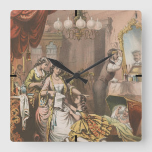 Hovey's Cocoa Glycerine, circa 1860 Quadratische Wanduhr