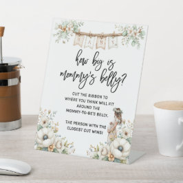 How big is Mommy's Belly Baby Shower Game Sockelschild