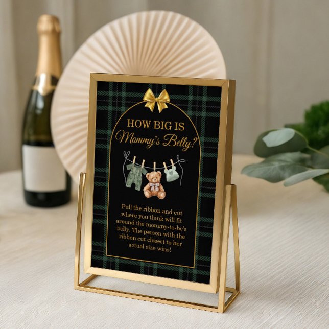 How Big is Mommy's Belly Game Sign Teddy Bear Poster (Von Creator hochgeladen)